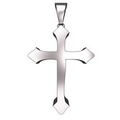 Sterling Silver Cross Pendant, 3/4" X 1.7mm Sterling Silver Cross Pendant, 3/4" X 1.7mm Sterling